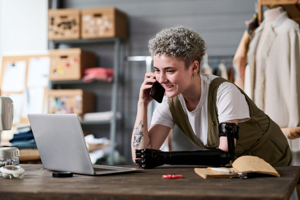woman checking SSDI wait times